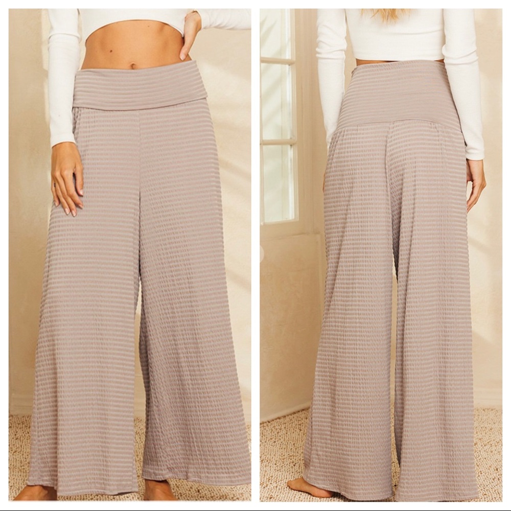 Boho Fabulous Textured fabric Wide Leg pants - Picture 2 of 7